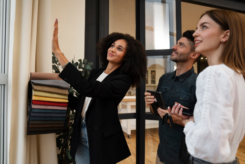 side-view-people-discussing-project